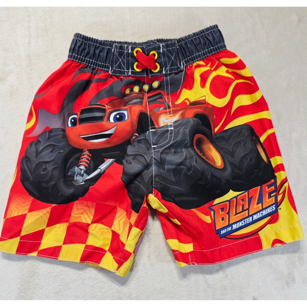 Nickelodeon Blaze and the Monster Machines Boys Swim Trunks Red 3T